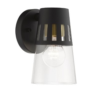 Livex Lighting Covington 1 - Light Wall Light in  Black/Soft Gold - 1 of 4