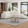 NicBex 86.6" L-shaped Sectional Sofa Pull-out Sofa Bed with Movable Ottoman, 2 USB Ports and 2 Cup Holders for Living Room - 2 of 4