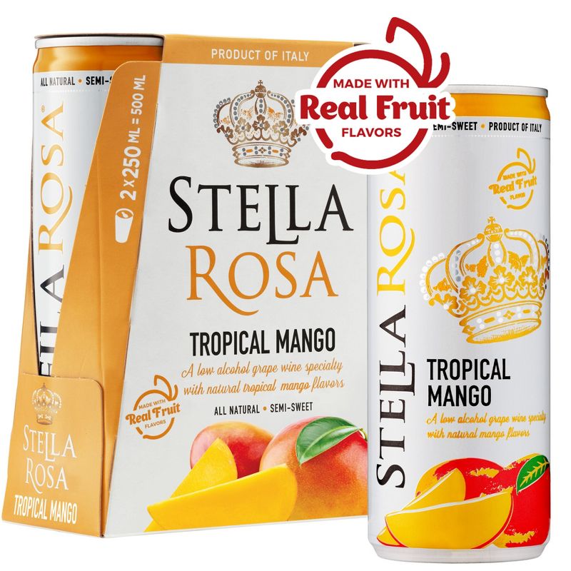 Stella Rosa Tropical Mango Wine - 2pk/250ml Cans, 4 of 15