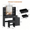 Vanity Desk with Mirror, 6 Drawers, Shelves, Charging Station, - 2 of 4