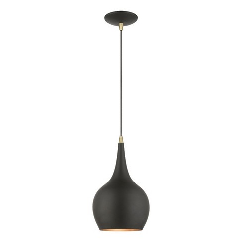 Livex Lighting Andes 1 - Light Pendant in  Black/Antique Brass - image 1 of 3