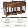 58" Large Dog Crate Furniture for 2 Dogs, Indoor Wooden Kennel Table with Storage Drawers, Decorative Pet Crate - 3 of 4
