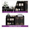 55 Inch Modern Coffee Bar Cabinet Buffet Sideboard with 4 Doors, Kitchen Dining Room Storage Cupboard, Stand Dresser, Living Room - 2 of 4