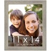 PosterPalooza | 11x14 Wide Barnwood Picture Frame, UV Acrylic, 6 Finishes - Grey, Brown, White, and Black - 2 of 4