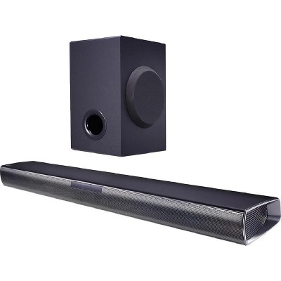 LG SQC1 Bluetooth 2.1 Ch 160W Soundbar with Wireless Subwoofer, Remote and Optical Connection - Black, Refurbished