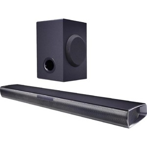 LG SQC1 Bluetooth 2.1 Ch 160W Soundbar with Wireless Subwoofer, Remote and Optical Connection - Black, Refurbished - 1 of 4