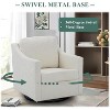 Swivel Accent Chairs with Lumbar Pillow, Chenille Fabric Upholstery, 360° Rotation for Living Room & Office - Beige - 4 of 4