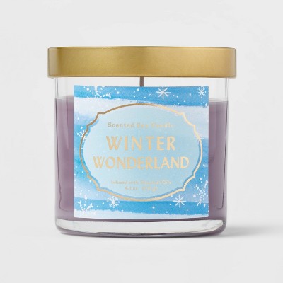 Lidded Glass Jar Winter Wonderland Sandalwood Candle - Opalhouse™