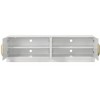 VYNXARI 70"W White 4-Door TV Stand,Storage Cabinets with doors and shelves - 4 of 4