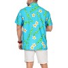 HAPPY BAY Men's Hawaiian Shirts Short Sleeve Button Down Shirt Floral Shirt Men Boho Holiday Casual Summer Beach Shirts for Men Funny - 3 of 4