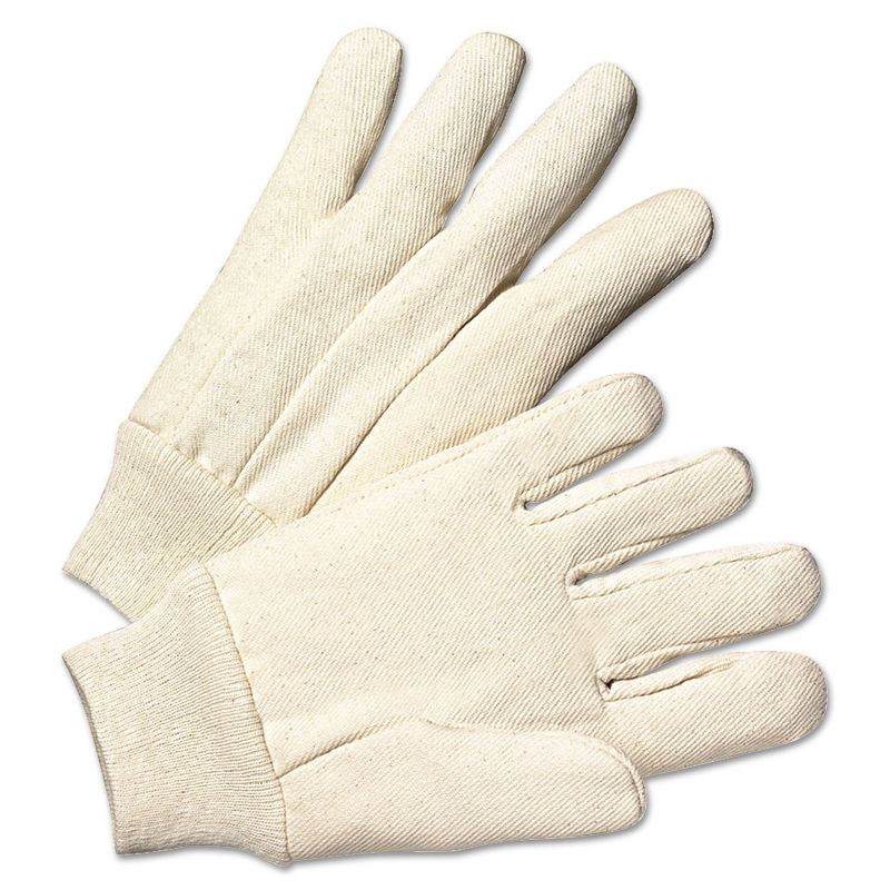 ANCHOR Light-Duty Canvas Gloves White 12 Pairs 1110, 1 of 2