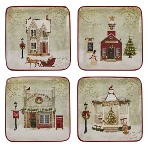 Park Designs Red Vintage Town Square Salad Plate Set of 4 - 1 of 4