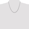 Black Bow Jewelry 3.25mm 10k White Gold D/C Quadruple Rope Chain Necklace - 2 of 4