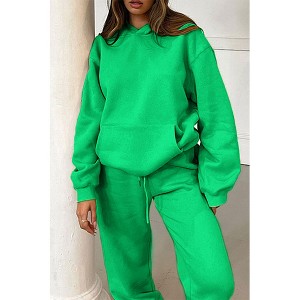 Attraco Womens 2 Piece Outfits Lounge Hoodie Sweatsuit Sets Oversized Sweatshirt Baggy Fall Fashion Sweatpants Tracksuit Set - 1 of 4