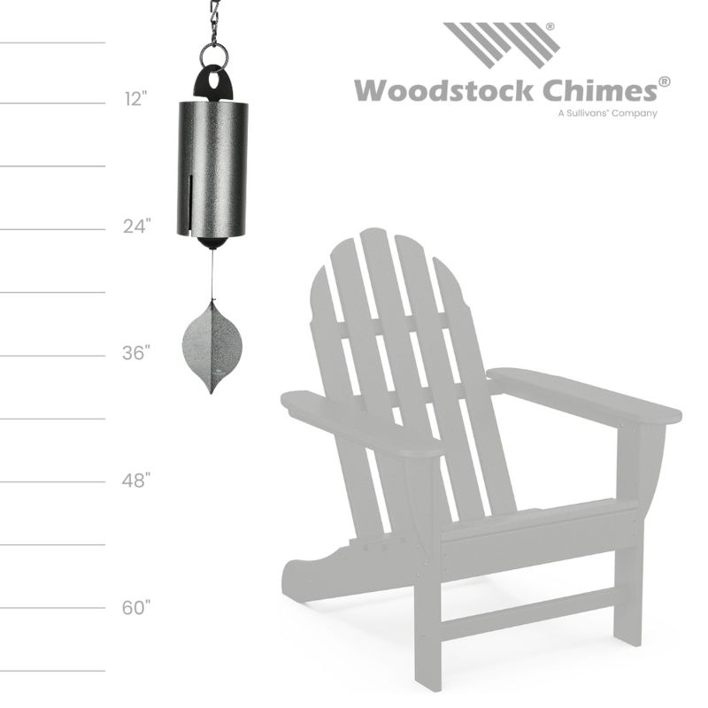 Woodstock Wind Chimes Signature Collection, Heroic Windbell, Large, 40" Wind Bell, Garden Decor, Patio and Outdoor Decor, 4 of 9
