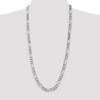 Black Bow Jewelry Men's 9mm, Sterling Silver, Solid Figaro Chain Necklace - 2 of 4