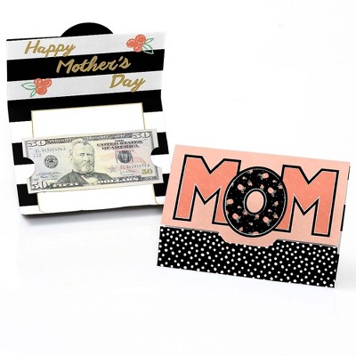 Big Dot of Happiness Best Mom Ever - Mother's Day Money and Gift Card Holders - Set of 8