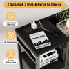 "39" Modern Fabric Dresser TV Stand w/ Charging Station, 5-Drawer Chest for Bedroom, Living Room, Hallway - 4 of 4