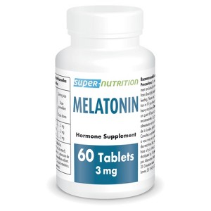 SuperSmart Melatonin 3mg (Fast Dissolve) - Natural & Restful Sleep - Use for Jet Lag & Night Shifts Work | Non-GMO & Gluten Free - 60 Tablets - 1 of 1