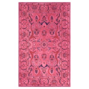 Pink Classic Tufted Area Rug - (5