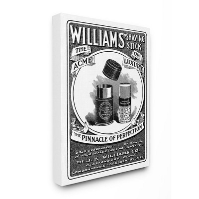 Stupell Industries Shaving Advertisement Vintage Black And White Design