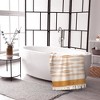 Okuna Outpost Boho Themed 23.6 x 35 in Bathroom Rug Mat with Tassels, Indoor Outdoor Bedroom Bath Decor, Yellow Bohemian - 3 of 4