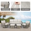 Buenhomino Outdoor PE Wicker Patio Furniture Sets – Swivel Chairs, Sofas, Ottomans & Tables with Weather-Resistant Cushions - 4 of 4