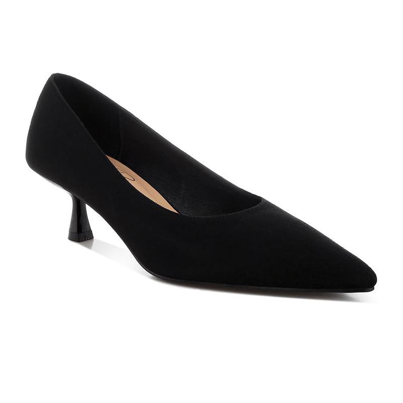 London Rag Womens Nivara Pointy Toe Kitten Heels 5