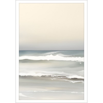 HomeRoots Ocean Breeze White Framed Wall Art