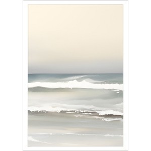 HomeRoots Ocean Breeze White Framed Wall Art - 1 of 4