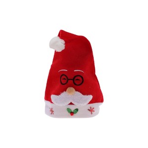 Unique Bargains Christmas Hat Polyester Red 11.02"x14.96" 1 Pcs - 1 of 4