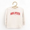SmileyWorld Varisty Believe - Youth Long Sleeve Graphic T-Shirt and Toddler Long Sleeve Graphic Tee - 2 of 3