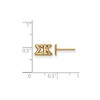 Black Bow Jewelry 14k Yellow Gold Plated Sterling Silver Sigma Kappa Greek Life Stud Earrings - 2 of 3