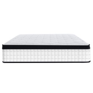Grungis 12 Inch Twin Bed Mattress with 7-Zoned Memory Foam Knitted Cover for Bedroom - 1 of 4