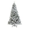 6ft. Flocked Mixed Pine Artificial Christmas Tree with 300 Clear LED Lights – Elegant Winter Wonderland Holiday X-Mas Tree - 3 of 4