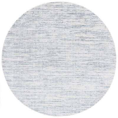 Mila MIL226 Power Loomed Indoor Area Rug - Blue/Ivory - 6'7" Round- Safavieh