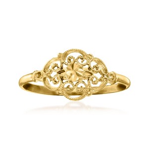 Ross-Simons Italian 14kt Yellow Gold Milgrain Ring - 1 of 4