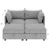 Christopher Knight Home Penny Versatile 68" Modular Storage Loveseat with Two Ottomans - 4 of 4