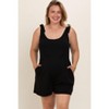 Pinkblush Black Knot Strap Maternity Plus Romper - 2 of 4