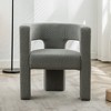 KINWELL 28" Wide Boucle Upholstered Square Armchair - 2 of 4