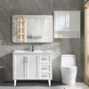 Whisen 30x36 Inch Rectangular Bathroom Wall Mirror, HD Glass with Anti-Rust Aluminum Frame - 2 of 4