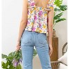 Women's Floral Ruffled Top - Blu Pepper - 2 of 2