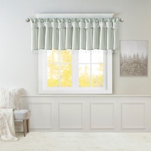 Lightweight Faux Silk Valance With Beads Blush 50x26" - 1 of 4