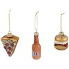 Northlight Pizza, Burger and Beer Glass Christmas Ornaments - 3.5" - Set of 3 - image 4 of 4