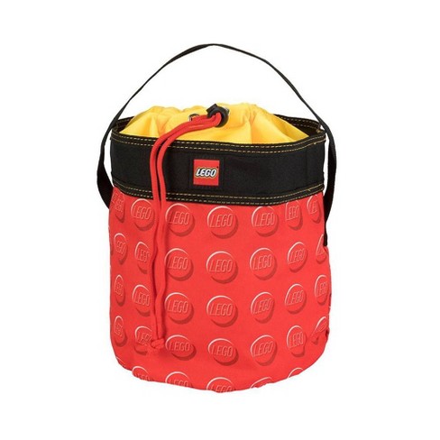 New LEGO STORAGE Bin Bucket Travel Collapse Bag Carry Organizer Red Blue  Tote
