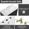 Mshliw 36 Inch Bathroom Vanity with Sink, Ceramic Undermount Sink, 1 Tip-out Drawer, 3 Side Drawers, Adjustable Shelf - 3 of 4