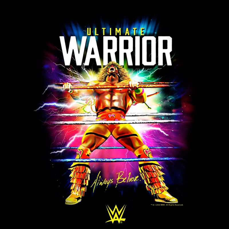 Boy's WWE Ultimate Warrior Always Believe Electric Ropes T-Shirt, 2 of 6