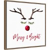 Amanti Art 22"x22" Reindeer Merry and Bright Portfolio Framed Canvas Wall Art - 2 of 4