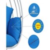 33"Aluminum Egg Chair; Hanging Swing Chair with Thickness Cushion - 4 of 4