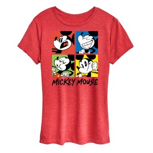 Women's - Disney - Mickey Colorblock Short Sleeve Graphic T-Shirt - 1 of 4